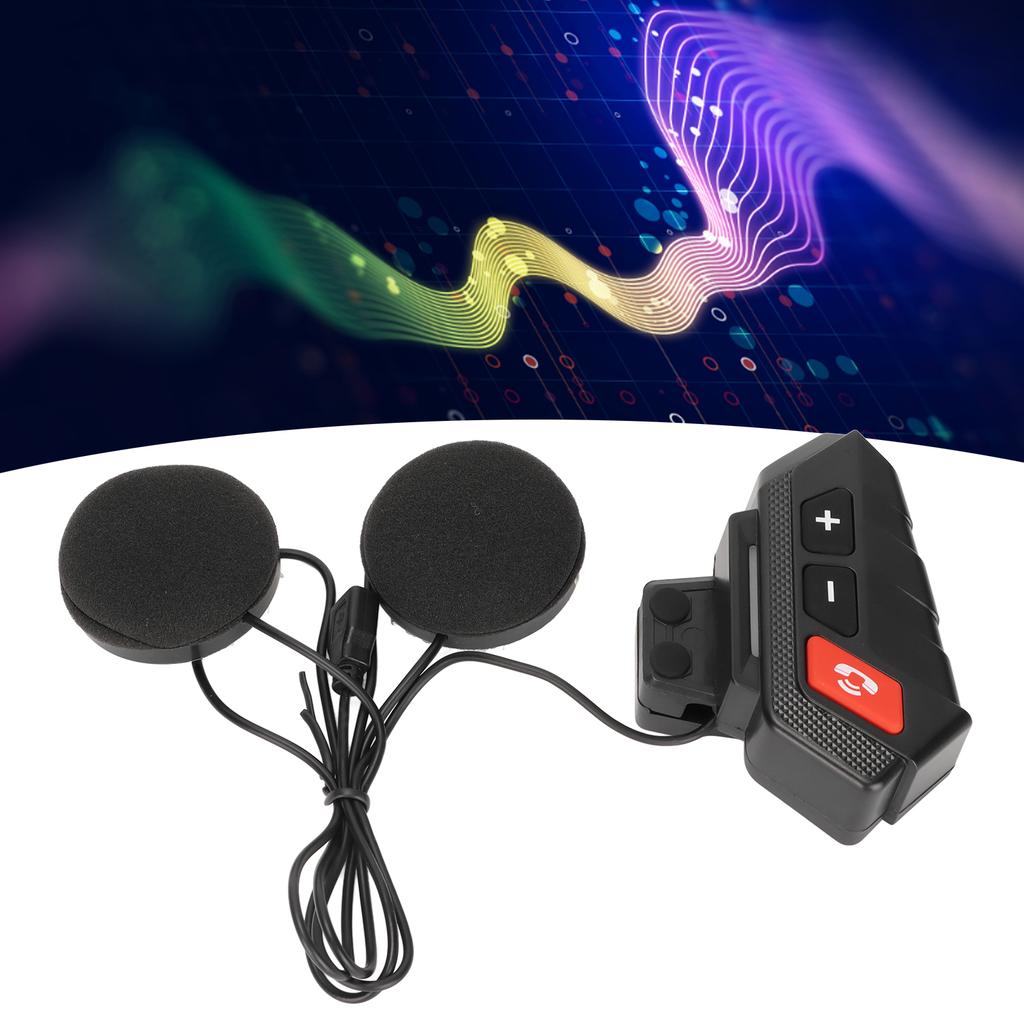 Motorcycle Helmet Bluetooth Headset IP65 Waterproof Wireless Helmet Headphone Supports FM Radio and 