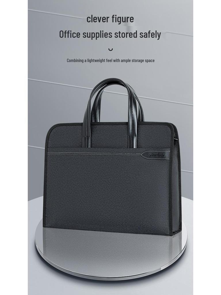 Men's Oxford Cloth Laptop Briefcase: Printed Handbag for Business, Office, and Document Carrying