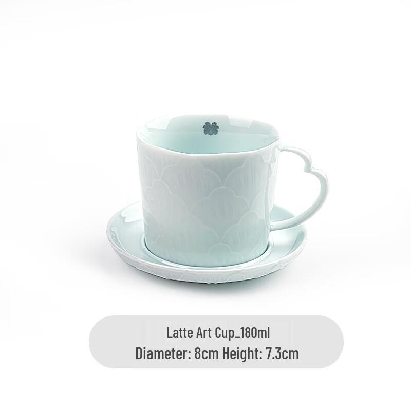 

Oriental Blue Print Ceramic Latte Art Mug