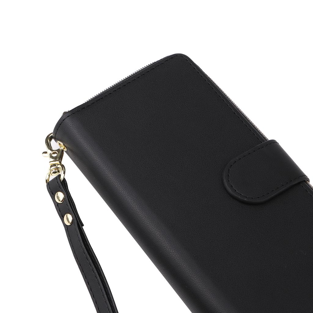 R20 Für Samsung Galaxy A24 4G (162,1 x 77,6 x 8,3 mm) Hülle mit Reißverschluss Leder Klapphülle