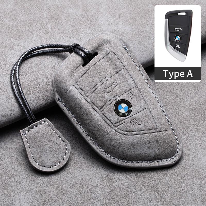 Car Key Case Cover Shell For BMW F20 F10 F20 F30 F80 X1 X3 X5 X6 X7 G20 G30 G01 G02 G05 G11 1 3 5 7 Series Leather Car Keychain