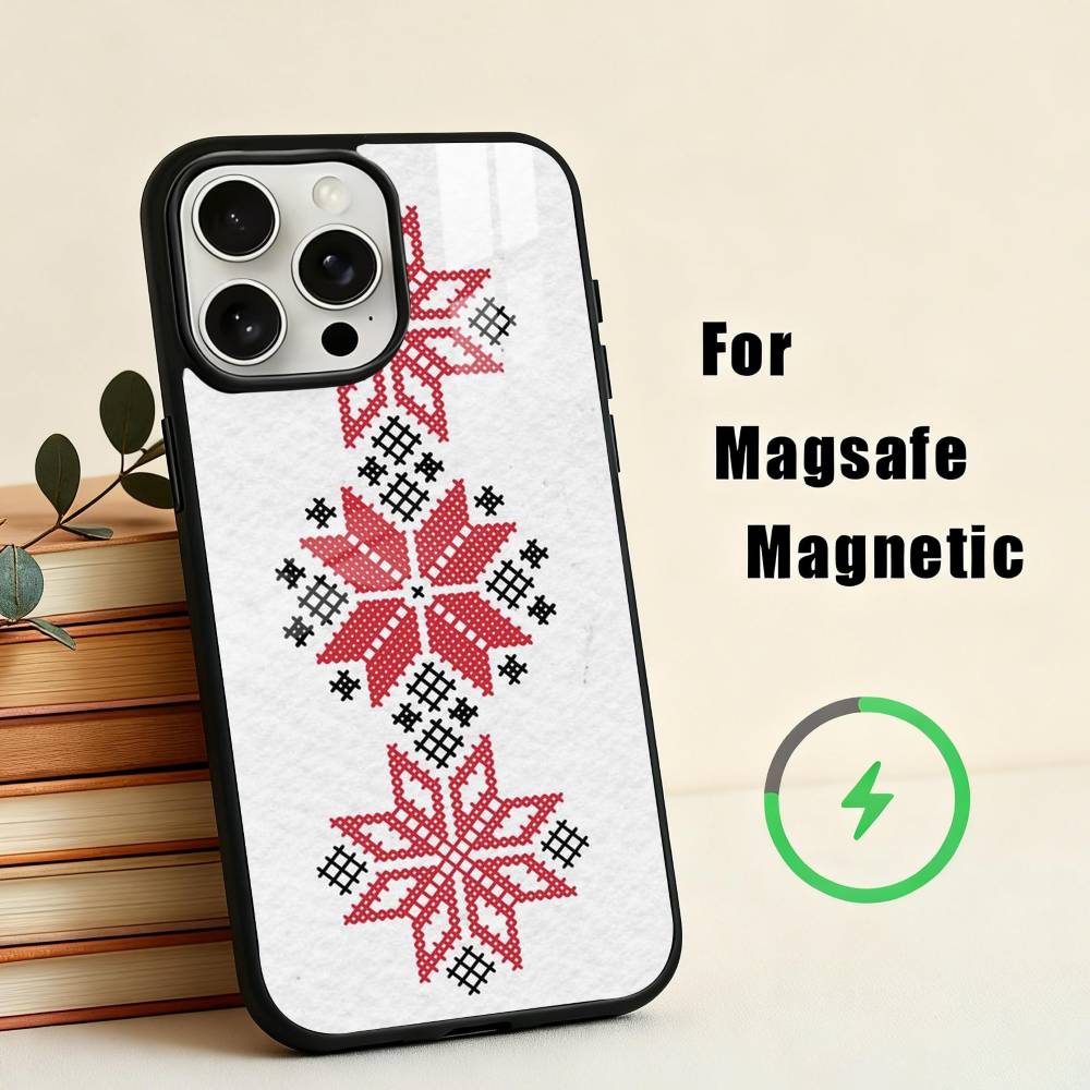 G-Ukraine O-Ornament Pattern Phone Case For iPhone17,16,15,14,13,12,11 Plus,Pro Max Magnetic For Magsafe Wireless Charging