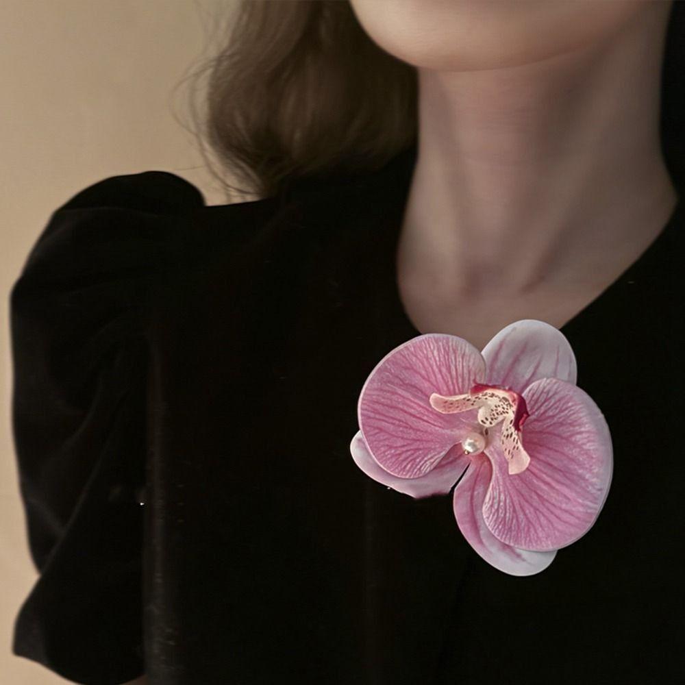 Cloth Flower Hair Clip Butterfly Orchid Girl Hair Clip Cute Orchid Flower Hairpin  Holiday