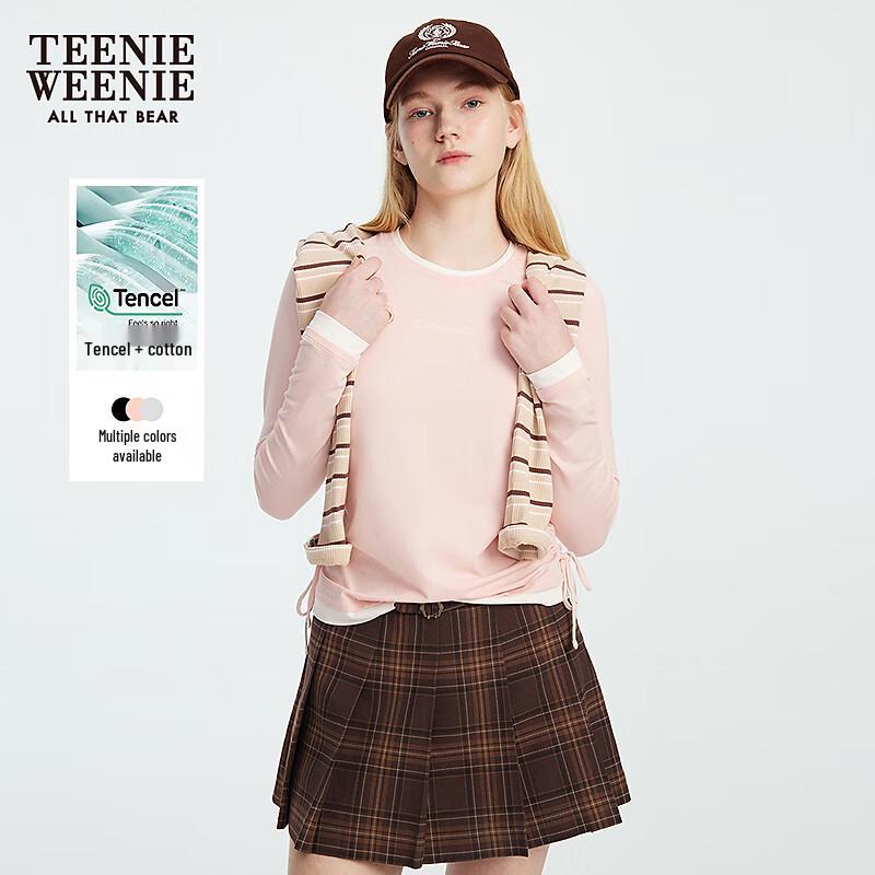 Teenie Weenie Women s Spliced Round Neck Long Sleeve T-Shirt M