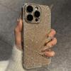 Bling Glitter Leather Case For iPhone 16 15 14 13 12 11 Pro Max Sparkling Soft Silicone Shockproof Plating Bumper Cover
