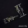Huitan Unique Aesthetic Branch Design Hook Earrings for Women Romantic Wedding Party Engagement Daily Accessories Zircon Gift