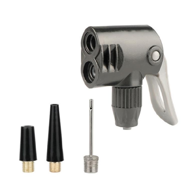 Ergonomic Bike Pumps Nozzle With 3 Valves Adapters For Quick And Comfortable Inflation Of Various Items