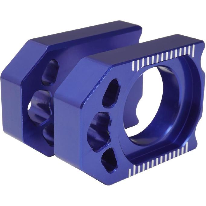 Dirt Bike Rear Axle Block Chain Tensioner Adjuster CNC for YZ 250F 450F YZ250F 2012-2023 YZ450F 2010-2023 Blue