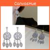 Boucles d'oreilles pendantes géométriques modernes en argent et zircon pour femmes Style bureau