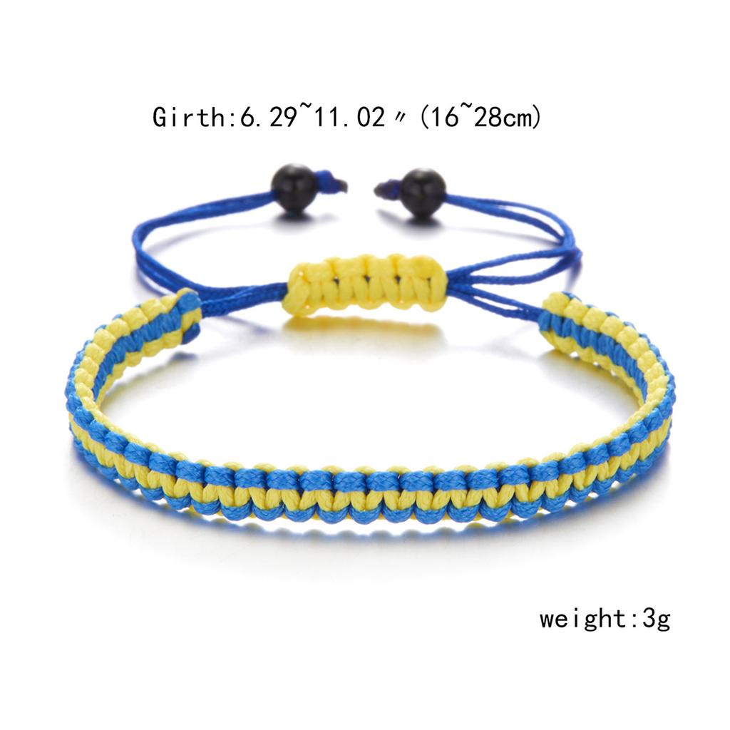 Charm Yellow Blue Ukraine Bracelets For Women Men Handmade Woven String Ukrainian Flag Color Bracelet Couple Friendship Jewelry