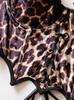 Y2K Velvet Leopard Print Lace-Up Camisole Top