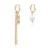 Geometric Love, Crystal Fringed Asymmetrical Sexy Ear Buckles Ins Light Luxury Earrings Earrings