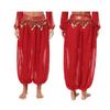 Women's Belly Dance Harem Pants Shiny Sequin Tassel Trouser Arabic Performance Loose Pants