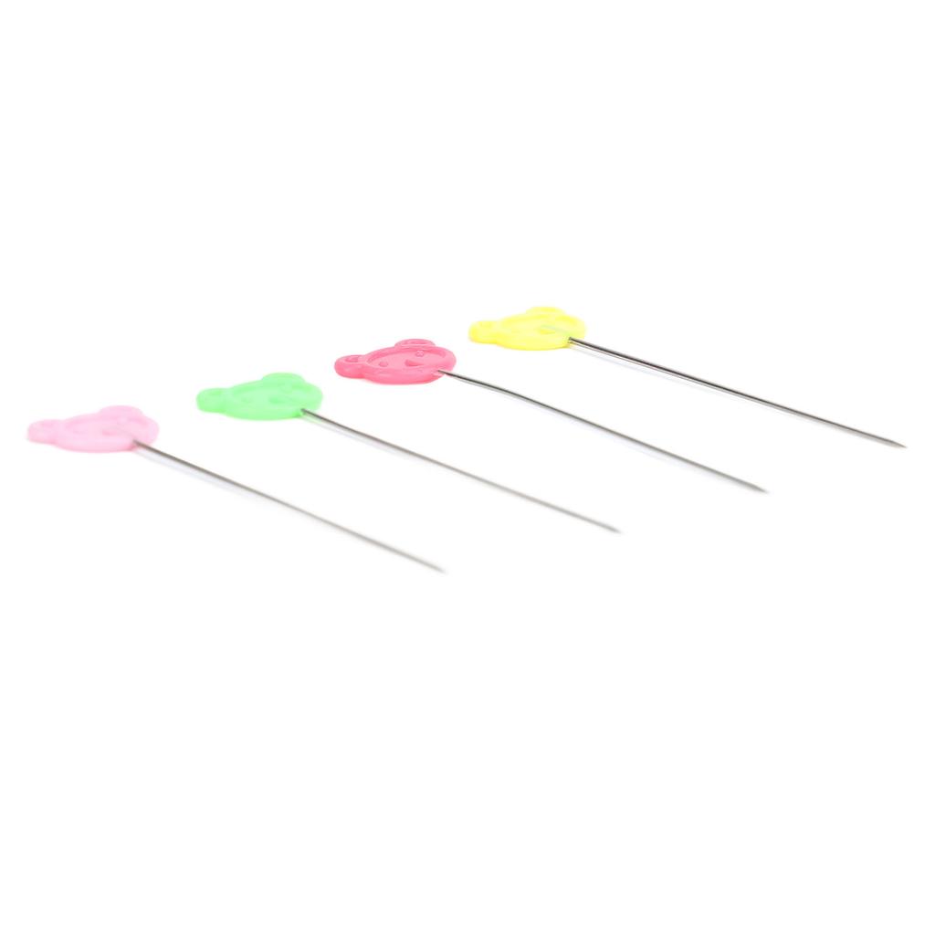 4 Boxes Flat Head Straight Pin Plastic and Stainless Steel Multifunctional Sewing Pin