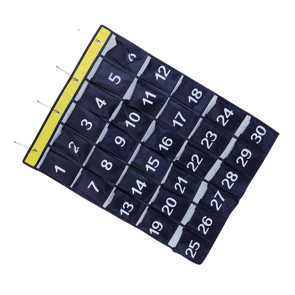 Navy Blue Wall Hanging Storage Bag Durable Phone Holder Hanging Organizer  Classroom