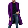 Abrigo Largo de Lana de Invierno para Mujer, Ropa Exterior de Moda Otoñal con Botones Ocultos