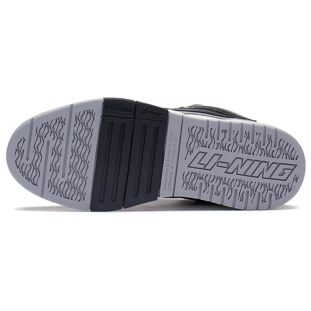 Li Ning Wave Pro Panda Slip Resistant, Abrasion Resistant, Lightweight Low Top Skateboard Shoes Women's Black White AECS064-1