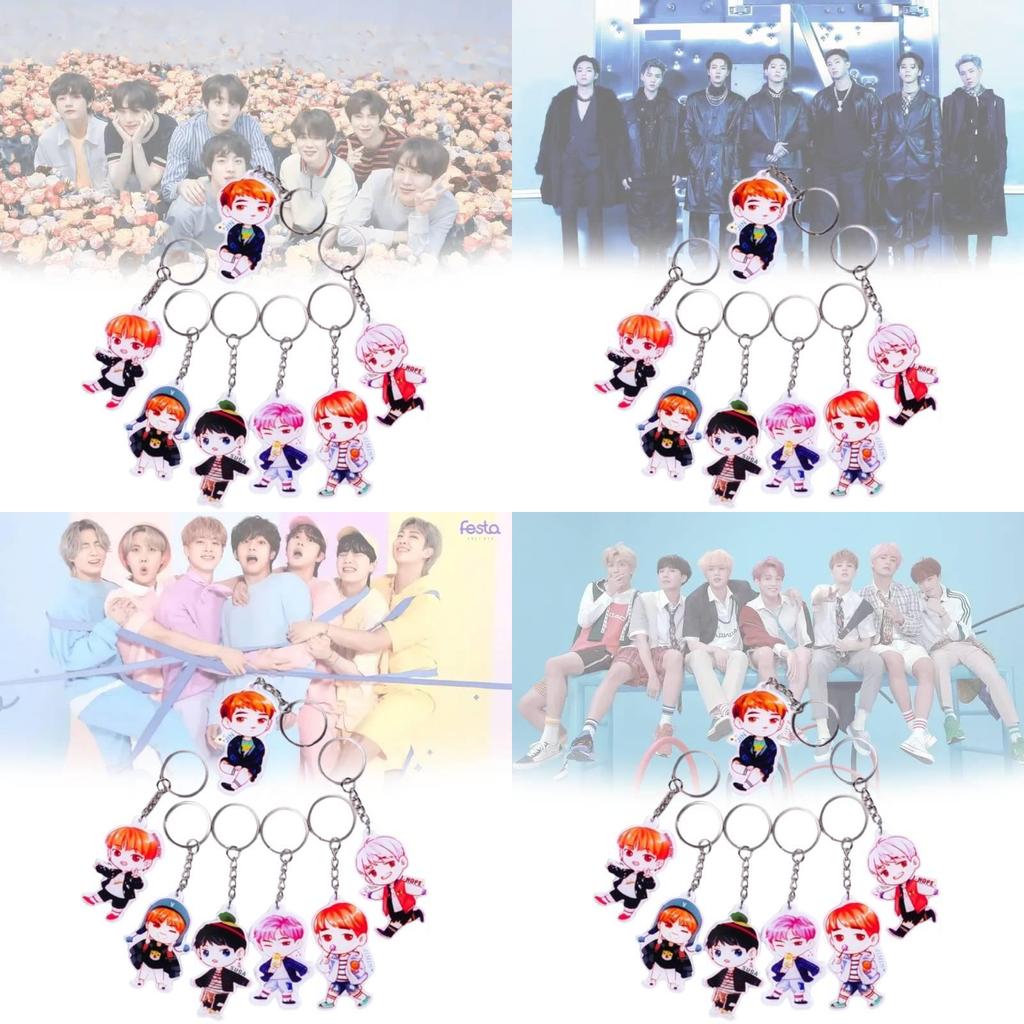 Premium Quality Bts Bangtan Boys Acrylic Key Ring Keychain Featuring Jung Kook Jimin Jin V Suga Jhope