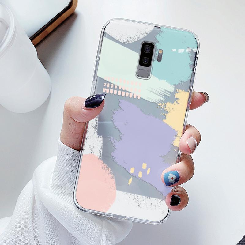 For Samsung Galaxy S9 S 9 Plus Phone Case Cartoon Back Cover Transparent Soft Silicone Flower Funda For Samsung s9 S9+ Cute Capa