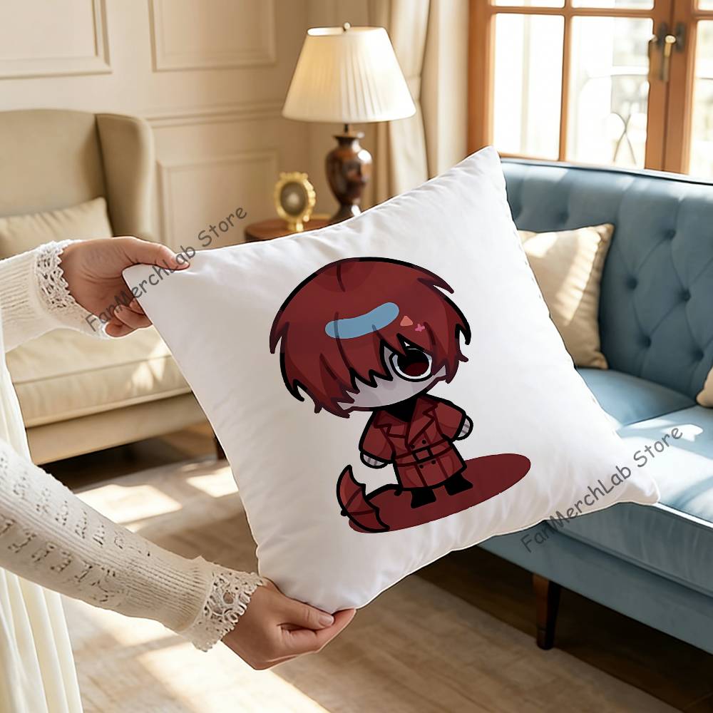 HHomicipher MrScarletellaS Anime Pillowcase Pillowslip Cushion Plush Boys Girls Cartoon Anime Kawaii Decoration Kids Birthday