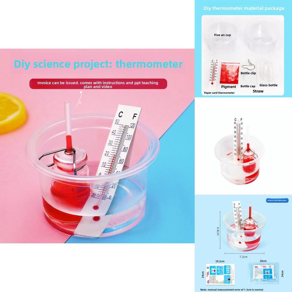 Science Experiment Diy Thermometer Kit With Fun Materials For Kids Educational Activity