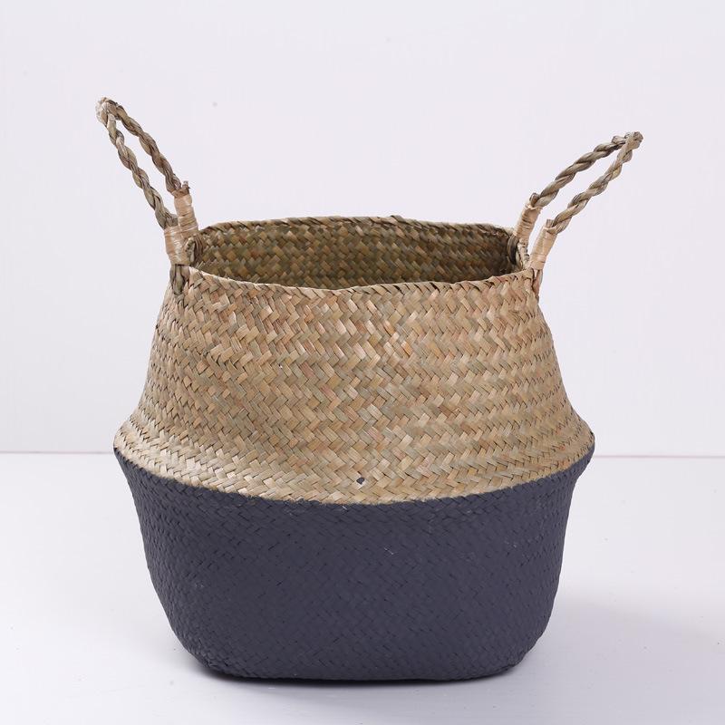Mid-Autumn Festival Cattail Weave Handmade Plant Fiber Flower Pot