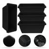 4pcs Window Box Planter Plastic Vegetable Flower Boxes Rectangular Flower Pots with Saucers Indoor Outdoor Plant Box