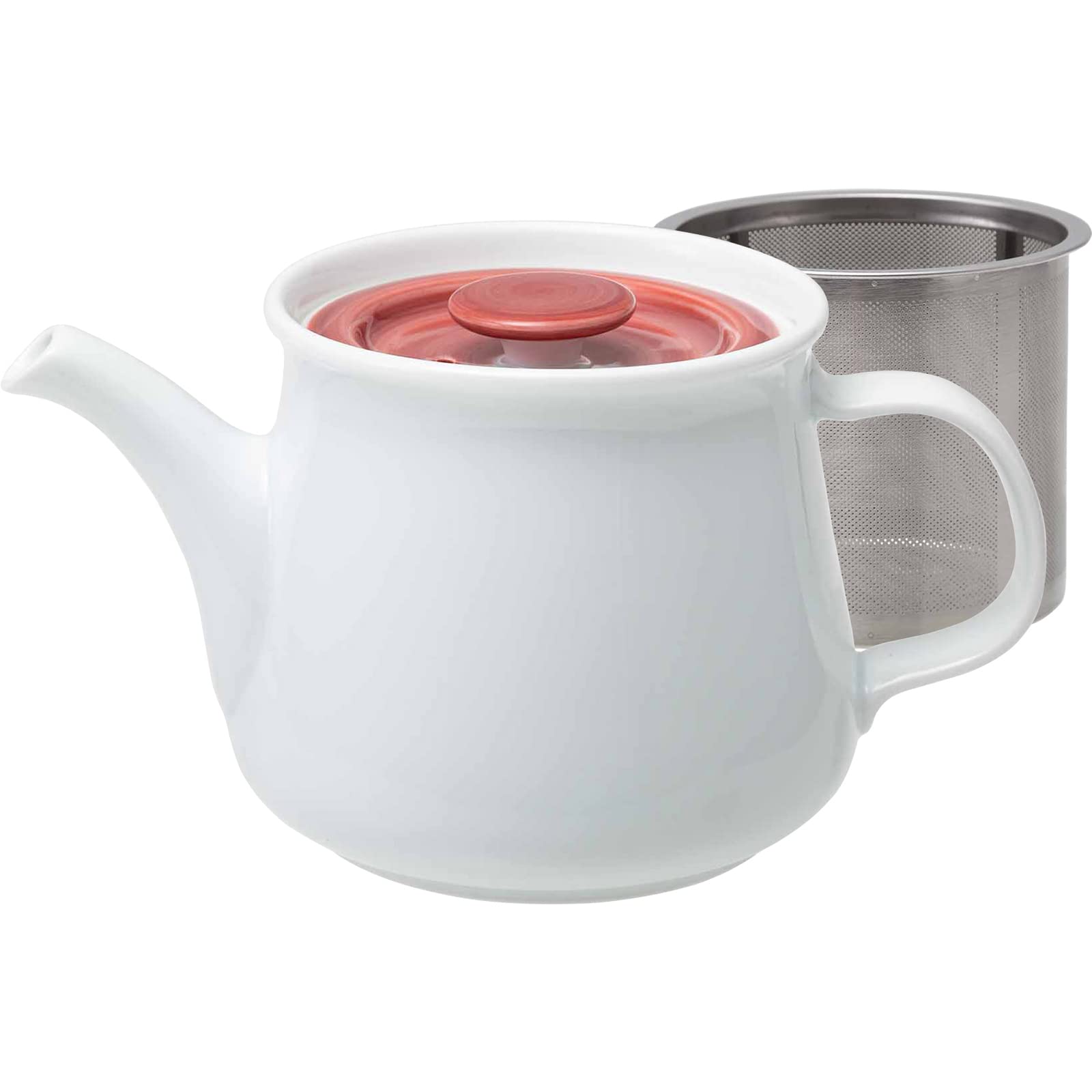 

Nishikai Toki Hasami Ware Teapot, Violet (with Super Stainless Steel Strainer), 525ml, Made in Japan, 20409, Pink