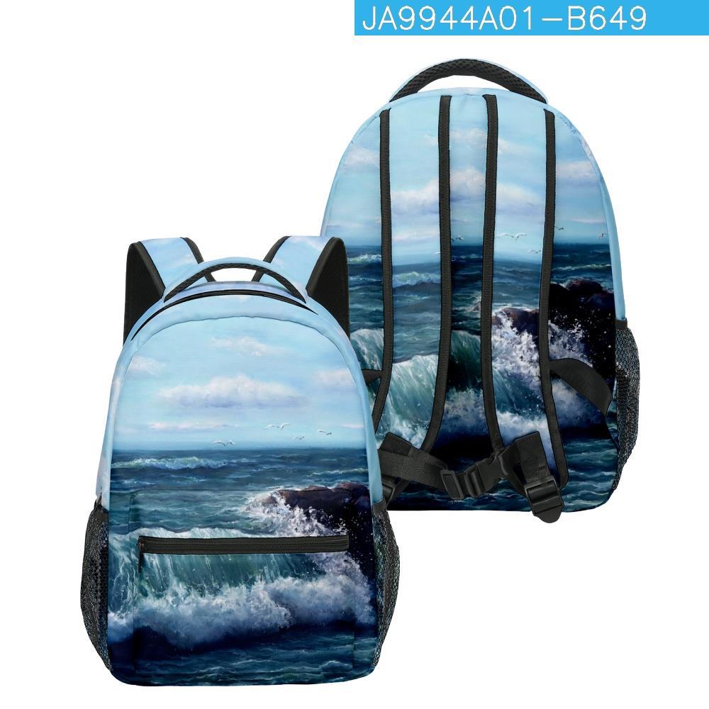 Trendy Kpop Youthful School Bags Unisex National Flag Puppy Travel Bags 3D Print Oxford Waterproof Notebook Shoulder Backpacks