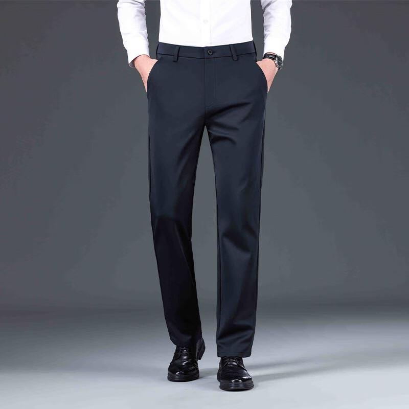 Men's Thickened Straight-Leg Business Casual Pants