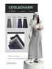 Women's Grey High-Waisted Drawstring Sports Skirt: 2025 Autumn/Winter Casual Loose Straight-Leg Half-Length.