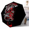 Dragon Artwork Outdoor Automatic Umbrella Sturdy 8 Rib Durable Plastic Iron Outdoor Daily Use Outdoor Accessory Perfect Gift Friends