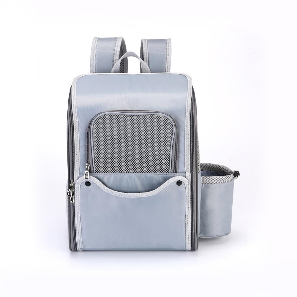 

Gray Black Small Dog Cat Backpack Pet Bag Carrier Double Shoulder Puppy Kitten Travel Bags L Less than 4.5kg сірий колір