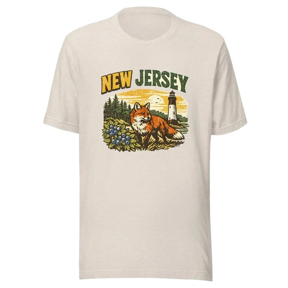 New Jersey Vintage Retro T- Shirt | Red Fox | 4 Colors 3XL