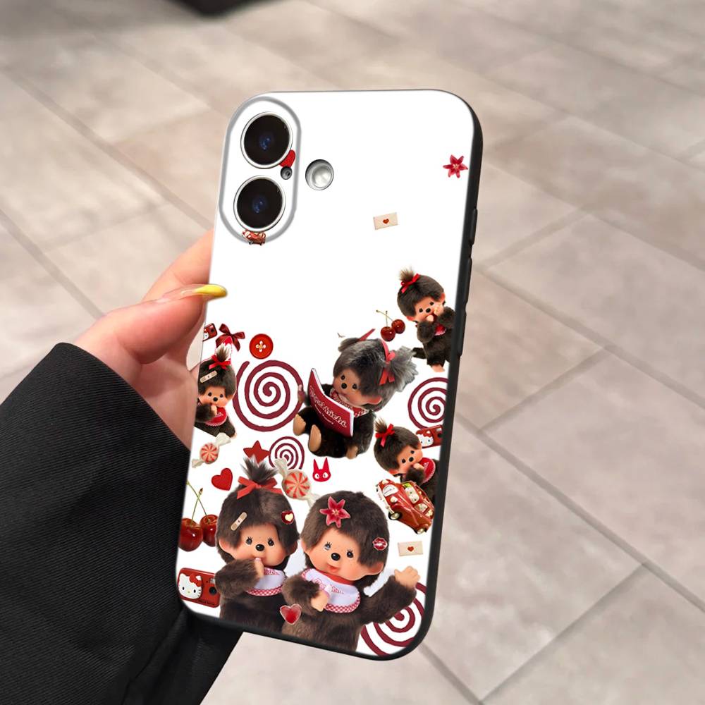 Cute M-monchhichis-s Phone Case For Iphone 17 16 15 16e 14 13 12 11 Pro Max Plus Case Cover Coque