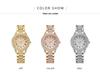 Luxury Diamond-Studded Roman Pattern Ladies Watch and Bracelet Set