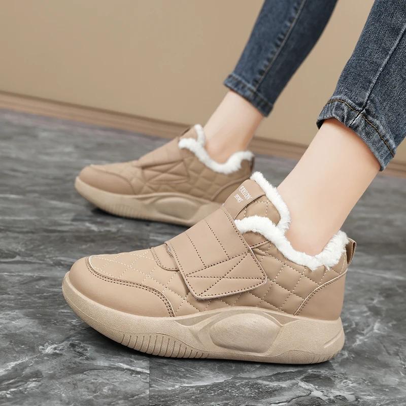 Women Cotton Shoes Plush Warm Winter Boots Comfort Soft Casual Cotton Shoes Outdoor Non Slip Platform Boots Botas Invierno Mujer