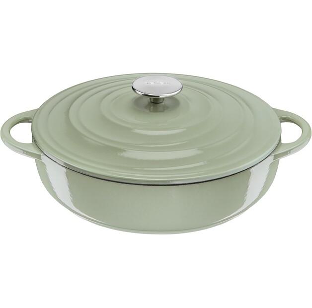 Чугунная Кастрюля Tefal Lov, круглая, 28 см, светло-зелёная (E2587204)