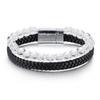 Natural Tiger Eye Stone Bracelet for Men Leather Cord Beaded Wristband Agate Bracelet Male Fashion Jewelry