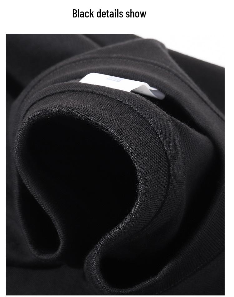 Unisex Ribbed Long-Sleeve Pure Cotton Sweatshirt T-Shirt | Casual Loose Base Layer