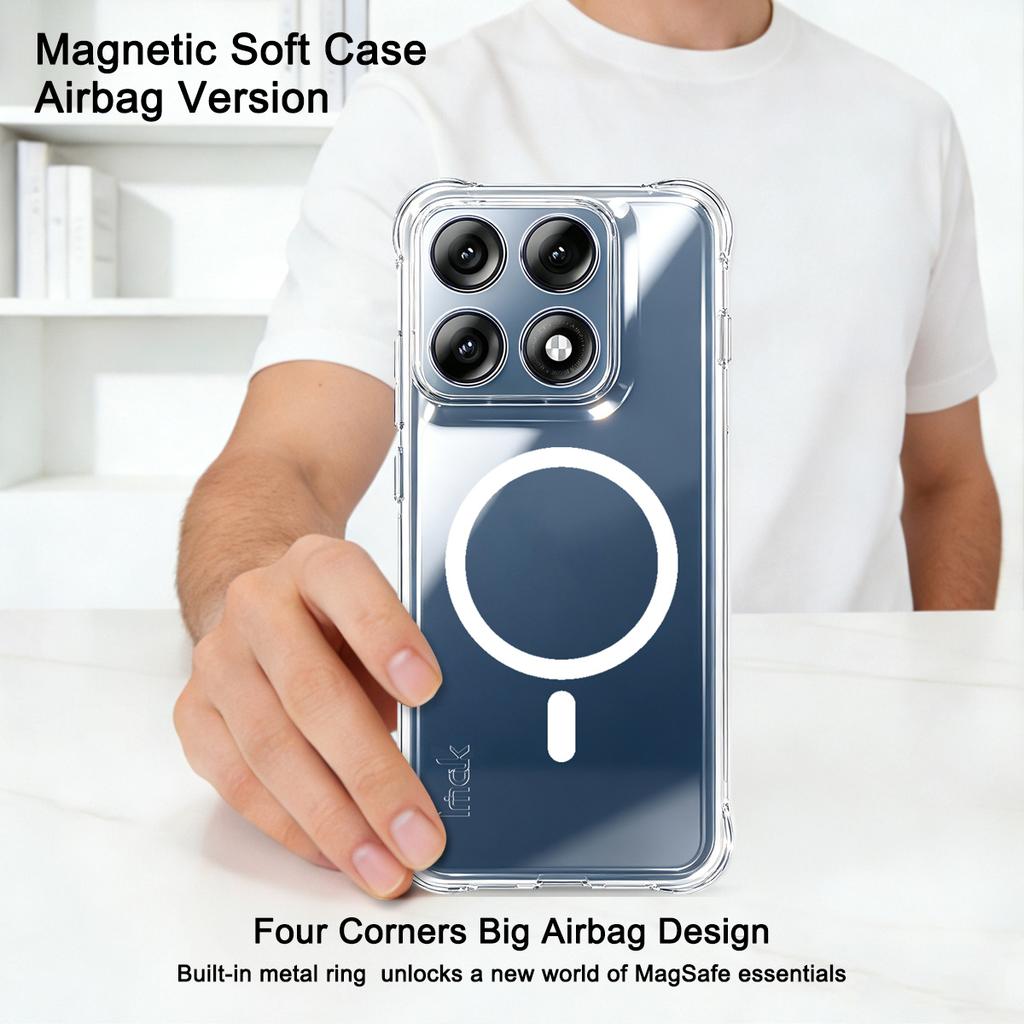 For Moto Edge 70 Pro 5G Phone Case IMAK Shock-resistant Soft Magnetic Case