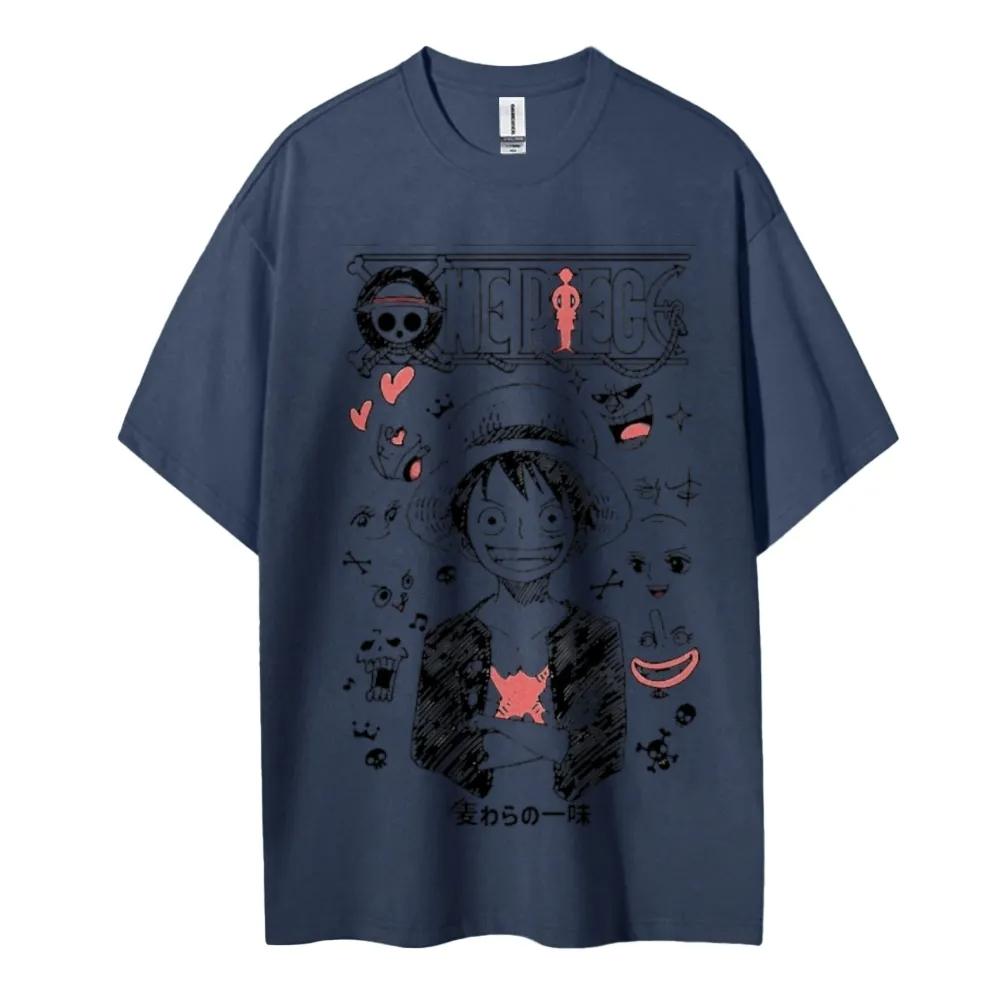 ONE PIECE Printed Short Sleeve Casual Summer Wear Mens Comfortable Clothing Mens Clothing Short Sleeve Half Sleeve Top