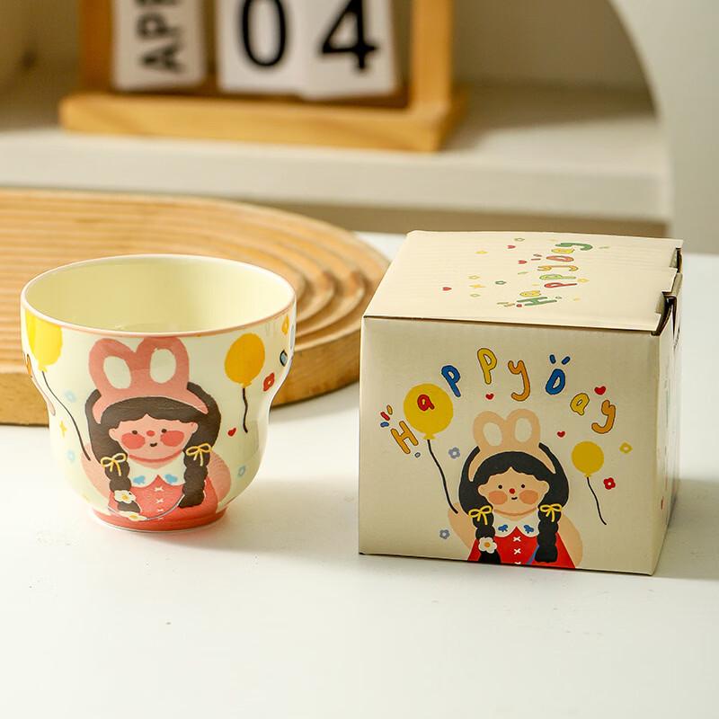 MOZHOU Cartoon Ceramic Mug for Kids