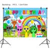 Sprunki Birthday Party Decoration Incredibox Latex Aluminum Foil Balloon For Kids Event Supplies Banner Disposable Tableware