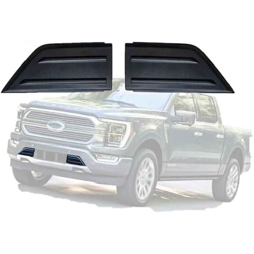Bumper Pad 2018- Compatible With Ford F-150 F150 Bumper Cover Trim (Set) Driver Side And Passenger Side Bumper Guards erts Pads Caps Textured Black