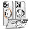IPhone Case With Rotating Stand Magnetic Clear Shockproof Cover 17 16 11