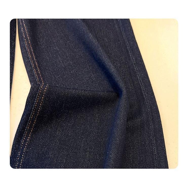 Dżinsy z szerokimi nogawkami dla kobiet Jesień i Zima Spodnie wysokie w pasie Slim Spodnie z prostymi nogawkami (bez pasa)