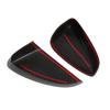 1 Pair Bright Carbon Fiber Black Car Side RearView Mirror Cover Trims Left Right for Mazda 3 Sedan Hatchback