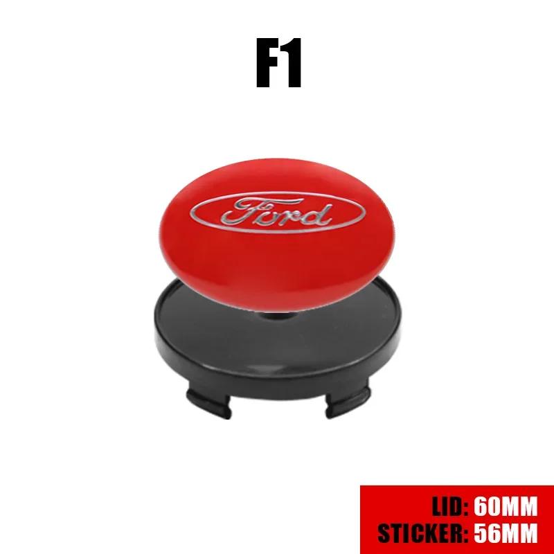 4pcs 60mm Car Styling Wheel Hub Center Caps Rim Cover Badge Emblem For Ford ST Focus Fiesta Ranger Mondeo Kuga Mustang Transit