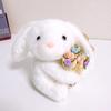 Plush Bunny Rose Arrangement Table Decor With Keychain For Gift And Home Decor
